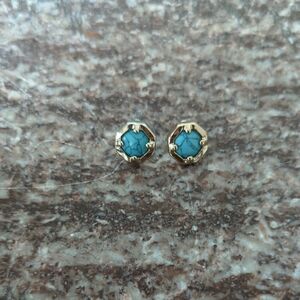 Free with Purchase - Gold and Turquoise Stud Earrings